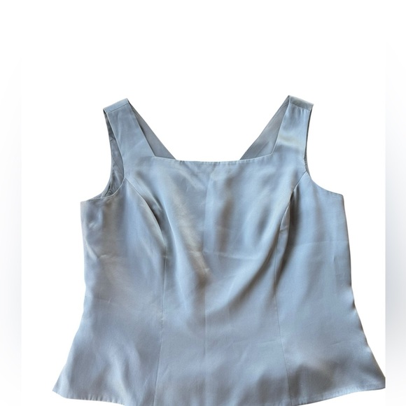 Draper's & Damon's Women's Silver 100% Silk Blouse Size 6P - Picture 3 of 9